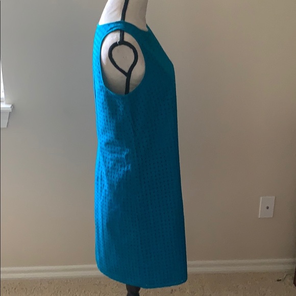 NWOT SIZE 8 Turquoise LOFT Eyelet Dress - Picture 2 of 5